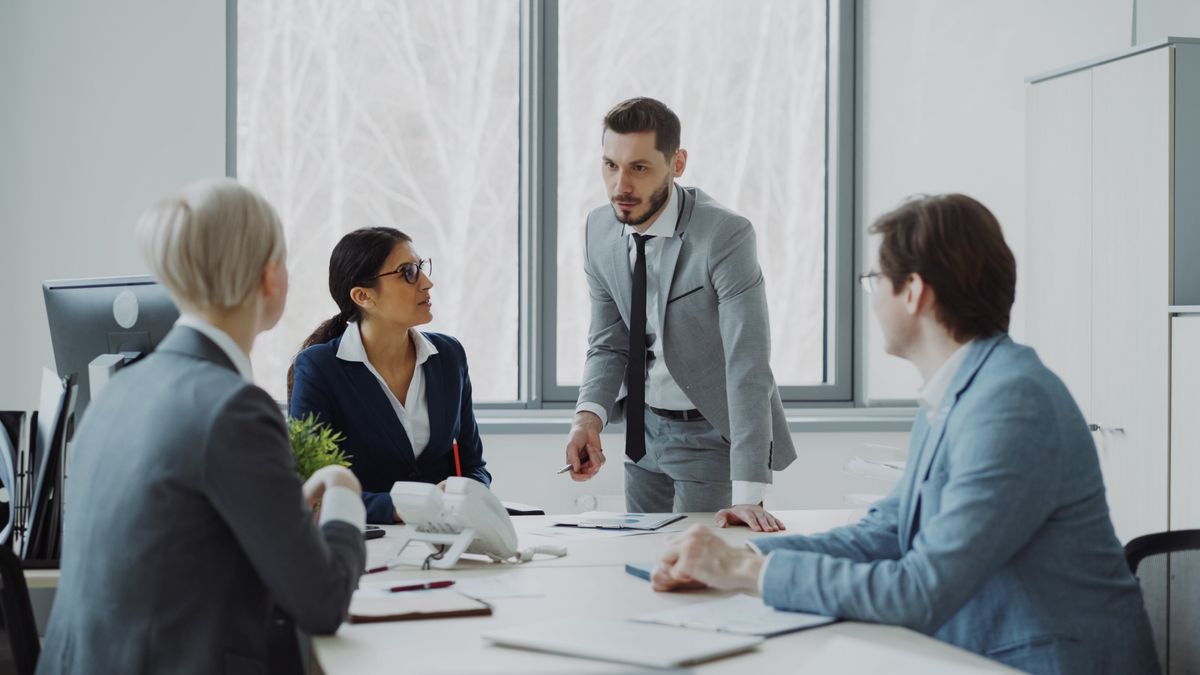 Business meeting in a modern office